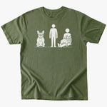 Frenchie + me T-shirt - Military Green - Heartfur