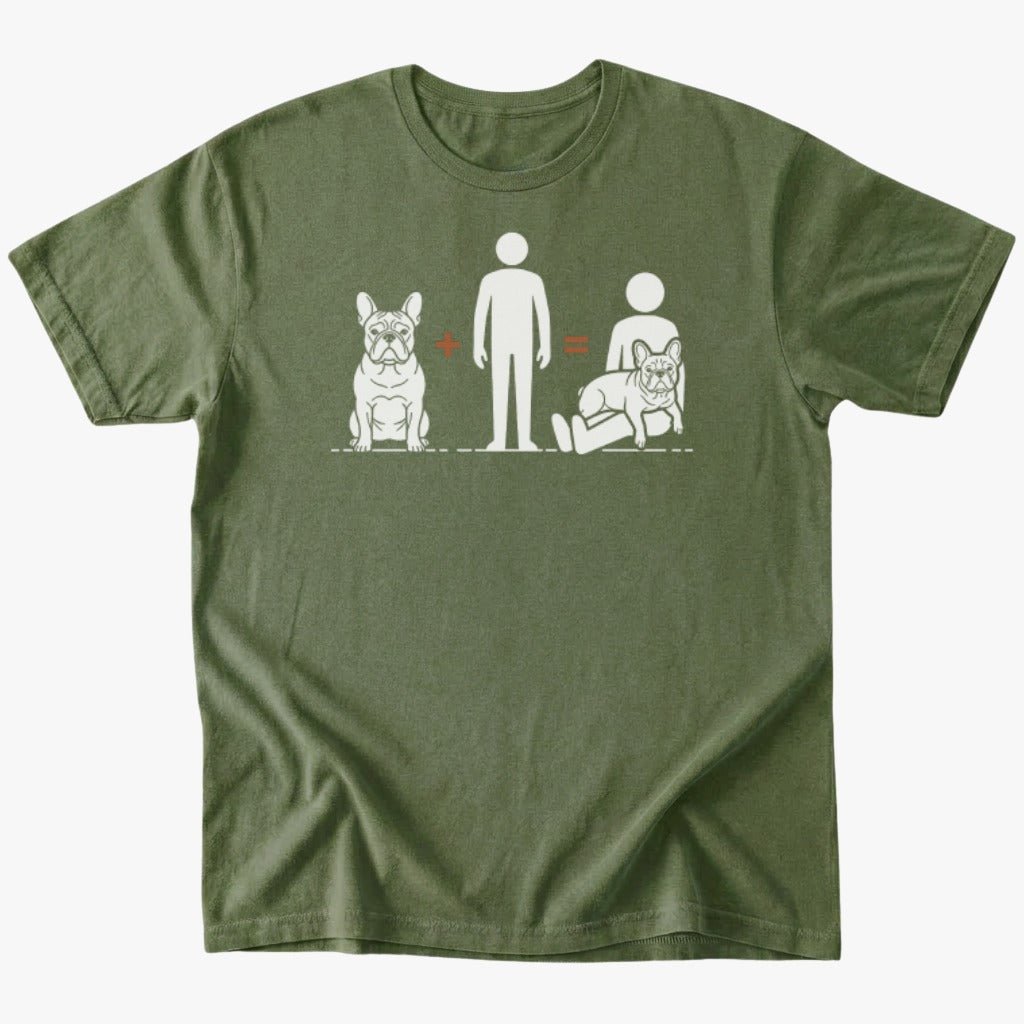 Frenchie + me T-shirt - Military Green - Heartfur