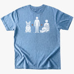 Frenchie + me T-shirt - Heather Indigo - Heartfur