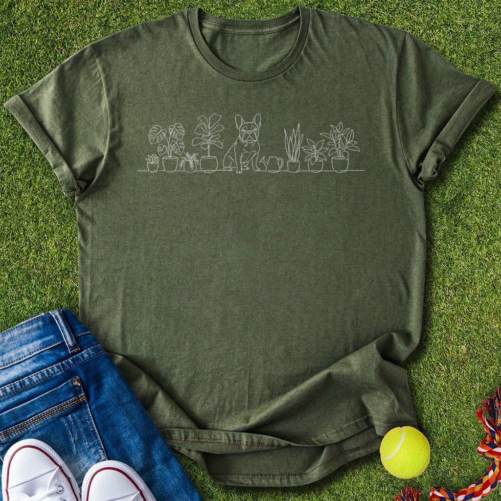 frenchie plant lover T-Shirt