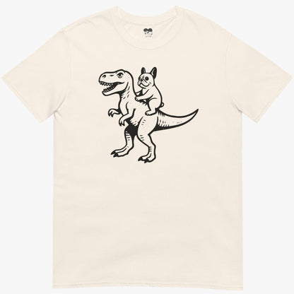 Frenchie riding dino T-Shirt