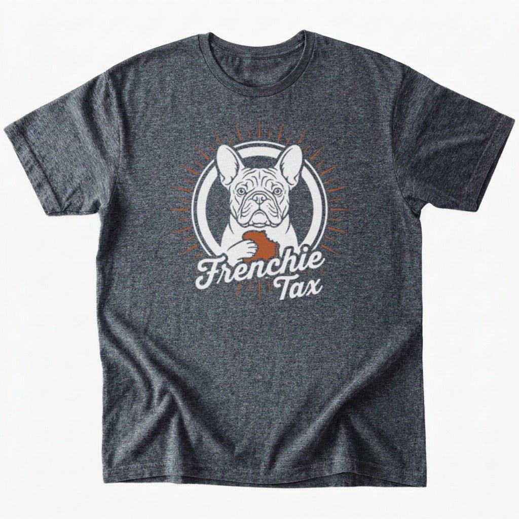 Frenchie Tax T-shirt - Dark Heather - Heartfur