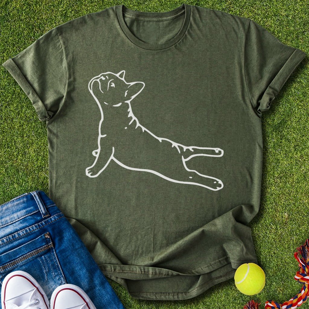 frenchie yoga T-Shirt