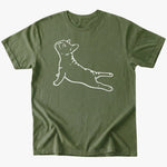 frenchie yoga T-Shirt - Military Green - Heartfur