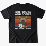 Frenchies and coffee T-shirt - Black - Heartfur