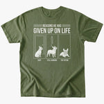 Given up on life T-shirt - Military Green - Heartfur