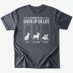 Given up on life T-shirt - Dark Heather - Heartfur