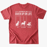 Given up on life T-shirt - Heather Red - Heartfur