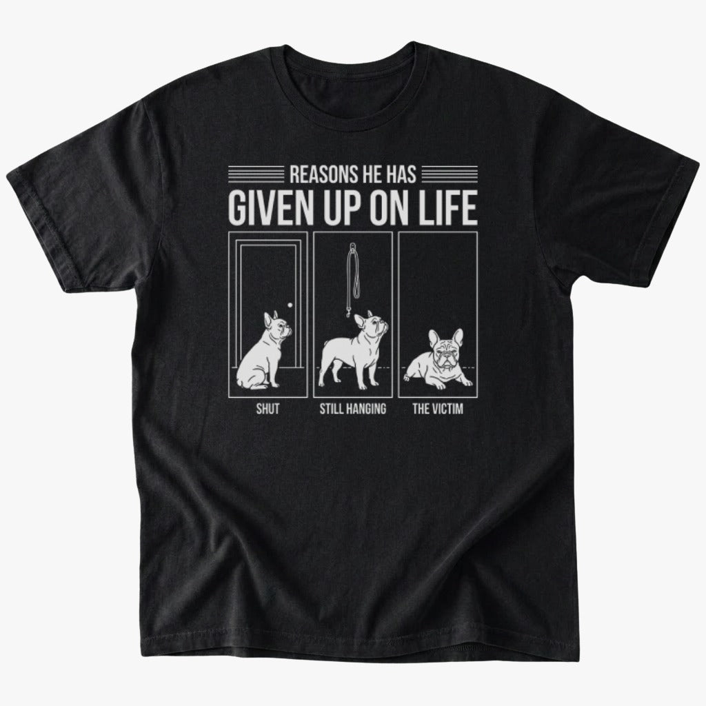Given up on life T-shirt - Black - Heartfur