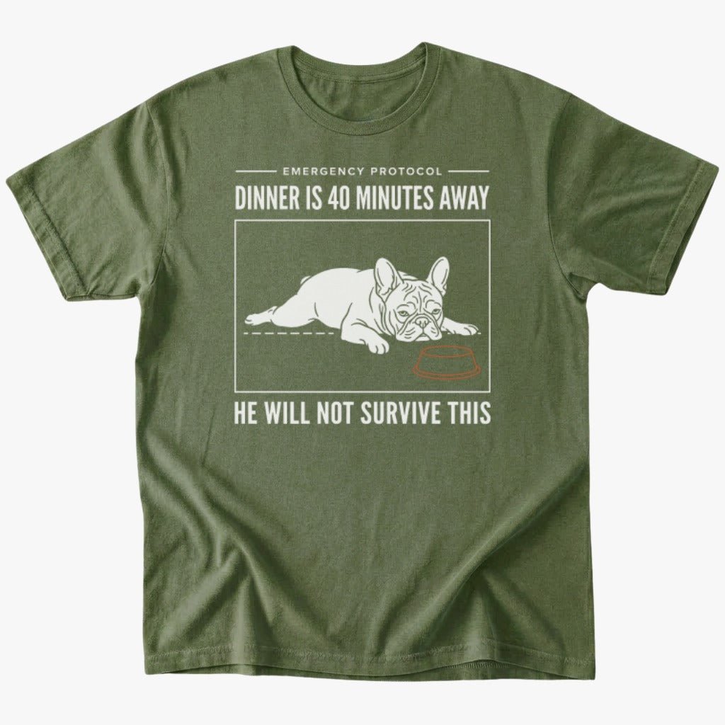He will not survive T-shirt - Military Green - Heartfur