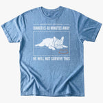 He will not survive T-shirt - Heather Indigo - Heartfur