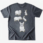Hippo x rabbit T-shirt - Dark Heather - Heartfur