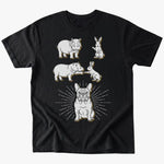 Hippo x rabbit T-shirt - Black - Heartfur