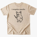 i require snacks T-Shirt - Sand - Heartfur