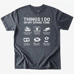 in my spare time T-Shirt - Dark Heather - Heartfur