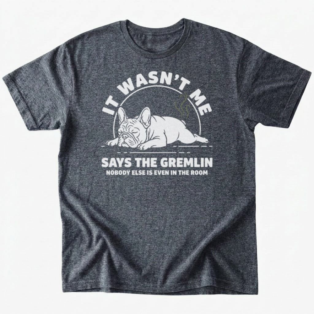 It wasn't me T-shirt - Dark Heather - Heartfur