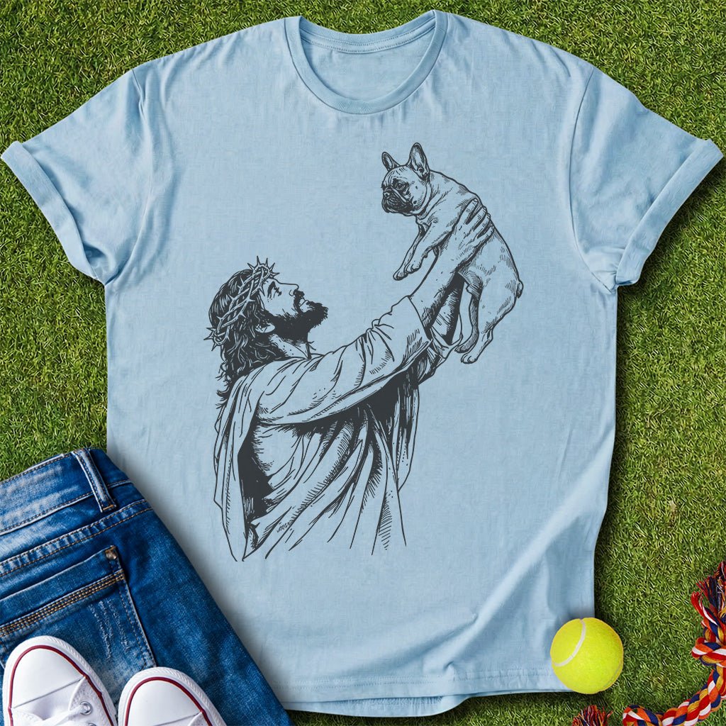 Jesus holding frenchie T-Shirt