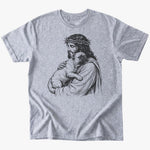 Jesus loves frenchie T-Shirt - Sport Grey - Heartfur