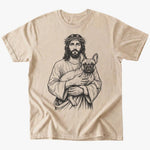 Jesus x Frenchie T-Shirt - Sand - Heartfur