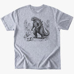 Kaiju walking frenchie T-Shirt - Sport Grey - Heartfur