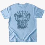 King Frenchie T-Shirt - Light Blue - Heartfur