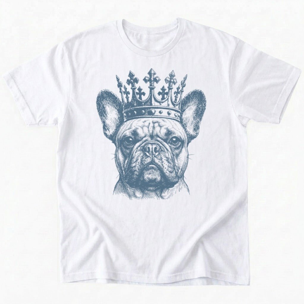 King Frenchie T-Shirt - White - Heartfur