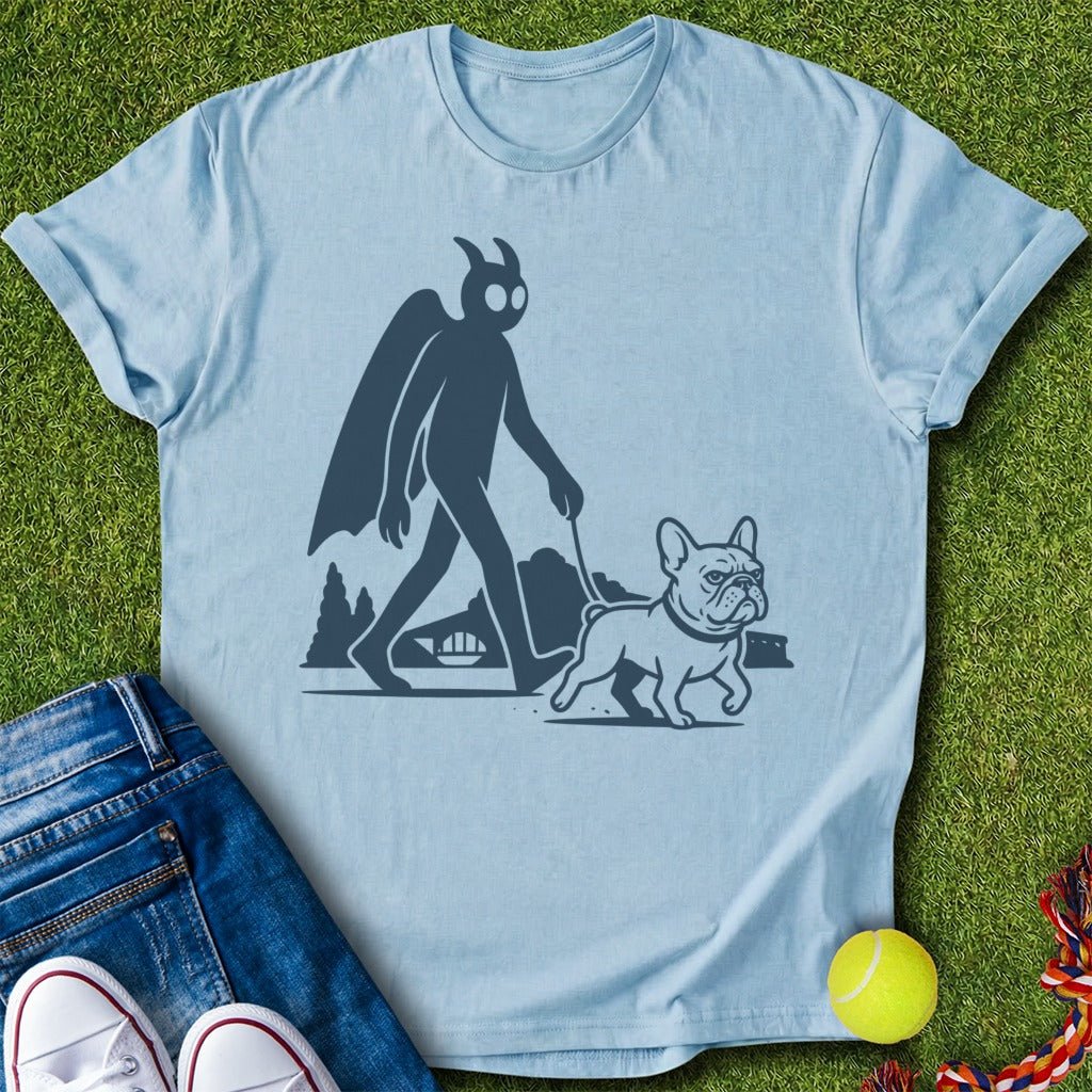 Mothman Walking frenchie T-Shirt