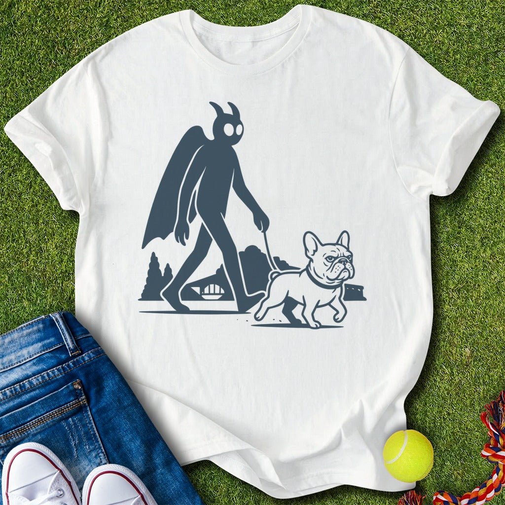 Mothman Walking frenchie T-Shirt