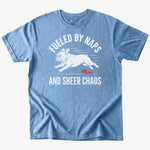 Naps and chaos T-shirt - Heather Indigo - Heartfur