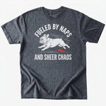 Naps and chaos T-shirt - Dark Heather - Heartfur