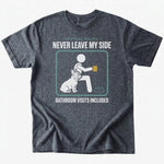 Never leave my side T-shirt - Dark Heather - Heartfur