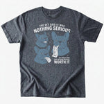 Nothing serious T-shirt - Dark Heather - Heartfur