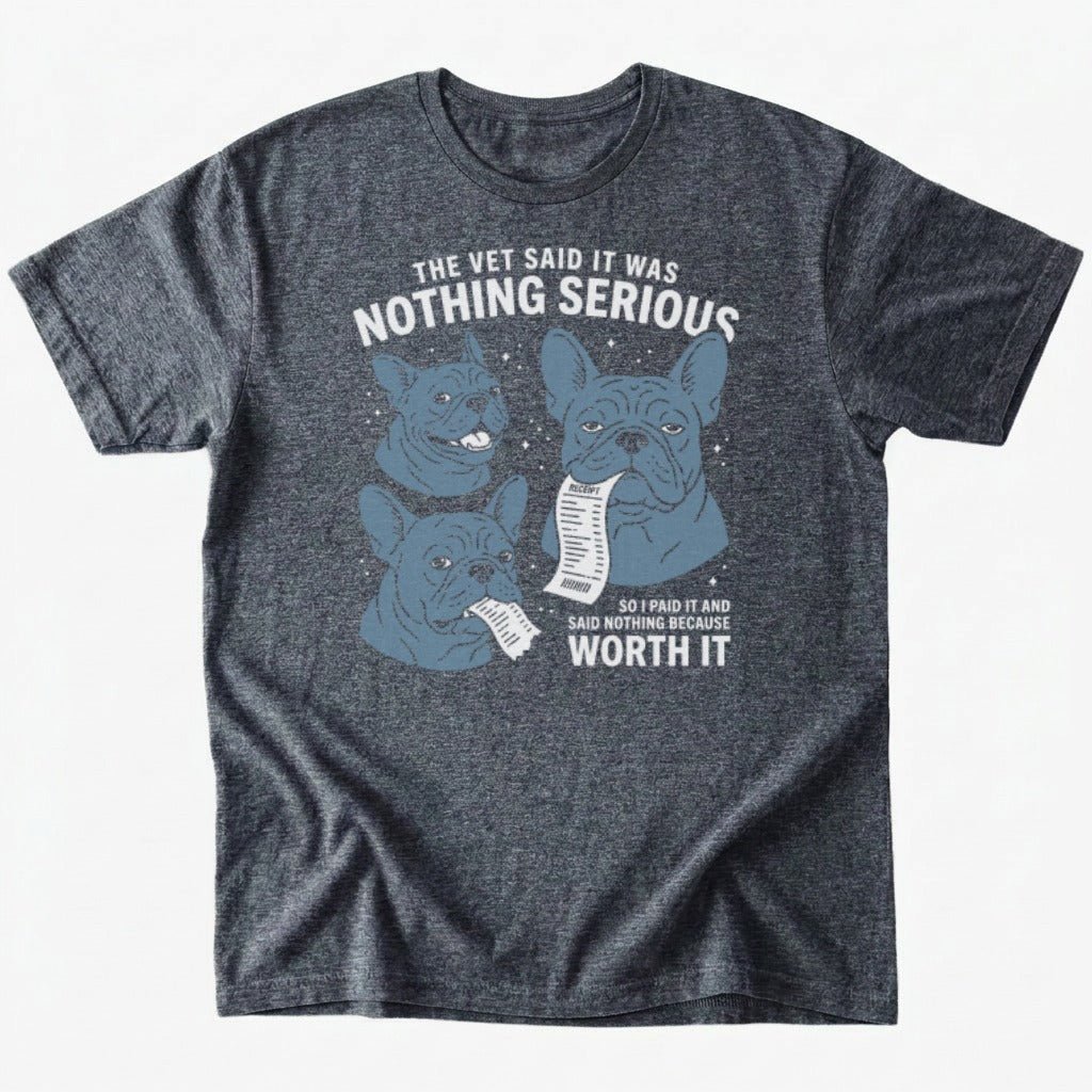 Nothing serious T-shirt - Dark Heather - Heartfur