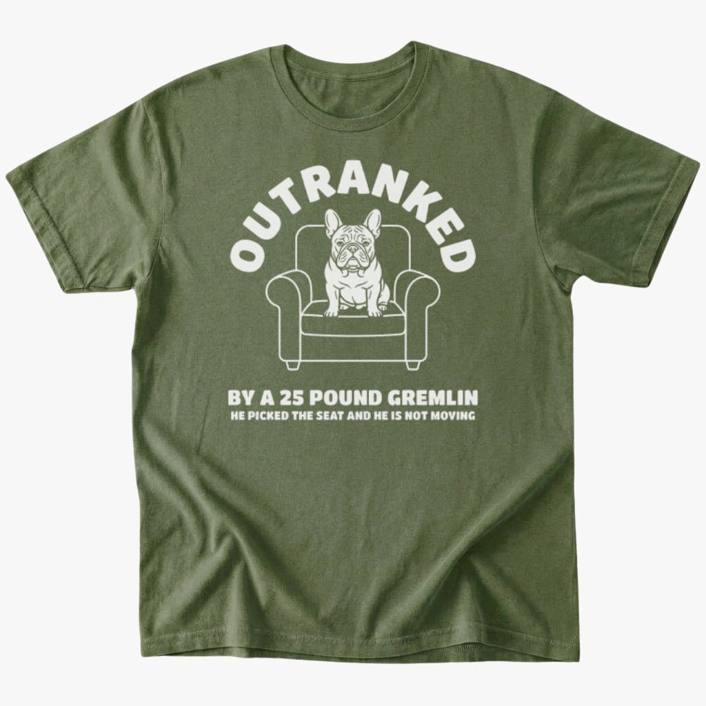 Outranked T-shirt - Military Green - Heartfur