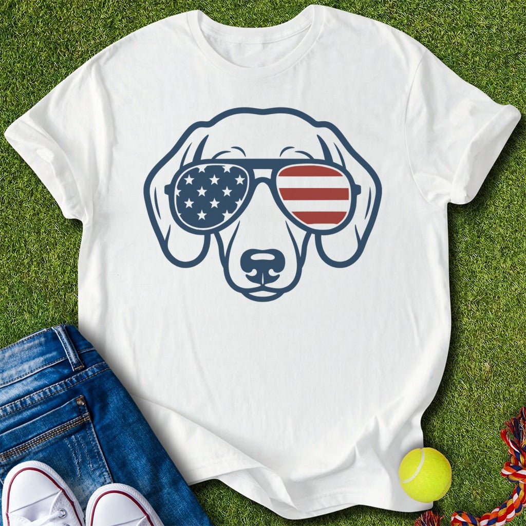 Patriotic Doxie T-Shirt - T-Shirt - Heartfur