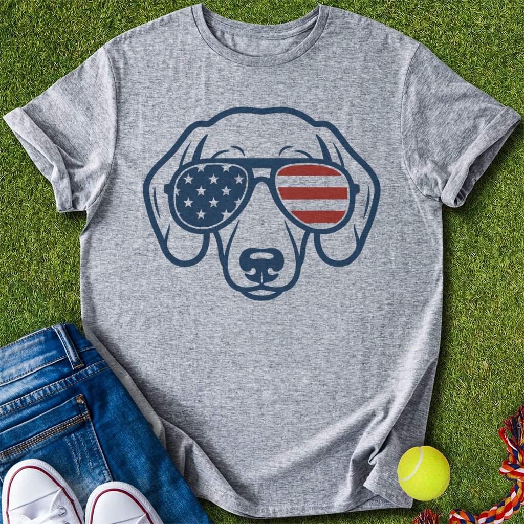 Patriotic Doxie T-Shirt - T-Shirt - Heartfur