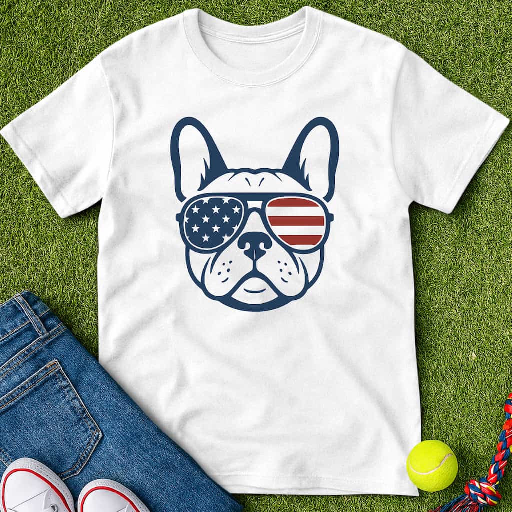 Patriotic Frenchie T-Shirt White / S Heartfur