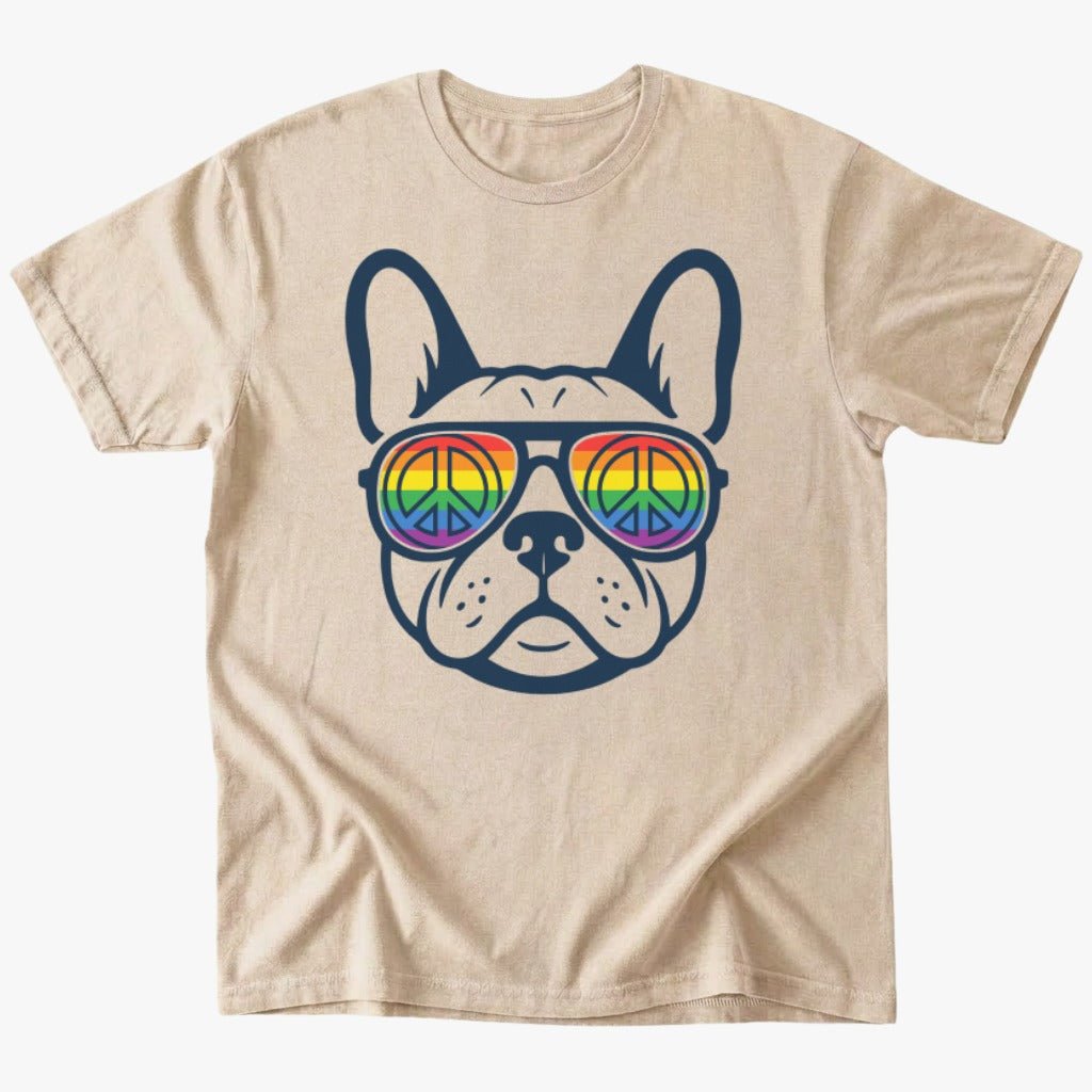 Peace x Frenchie T-Shirt - Sand - Heartfur