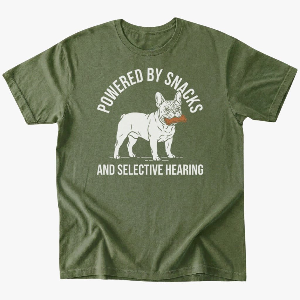 Powered by snacks T-shirt - Military Green - Heartfur