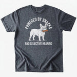 Powered by snacks T-shirt - Dark Heather - Heartfur