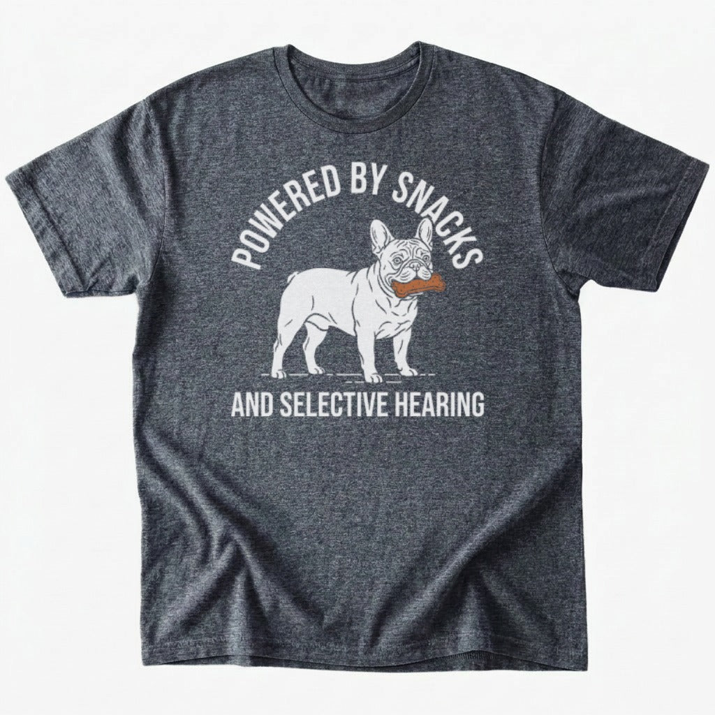 Powered by snacks T-shirt - Dark Heather - Heartfur