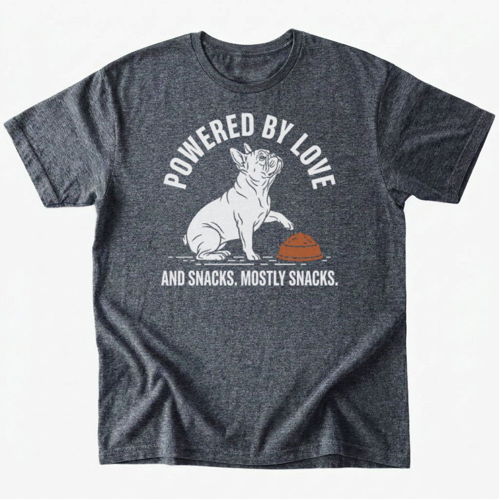 Powered by T-shirt - Dark Heather - Heartfur