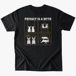 Privacy is a myth T-shirt - Black - Heartfur