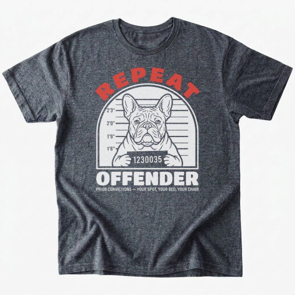Repeat Offender T-Shirt - Dark Heather - Heartfur