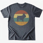 Retro French Bulldog T-Shirt - Dark Heather - Heartfur