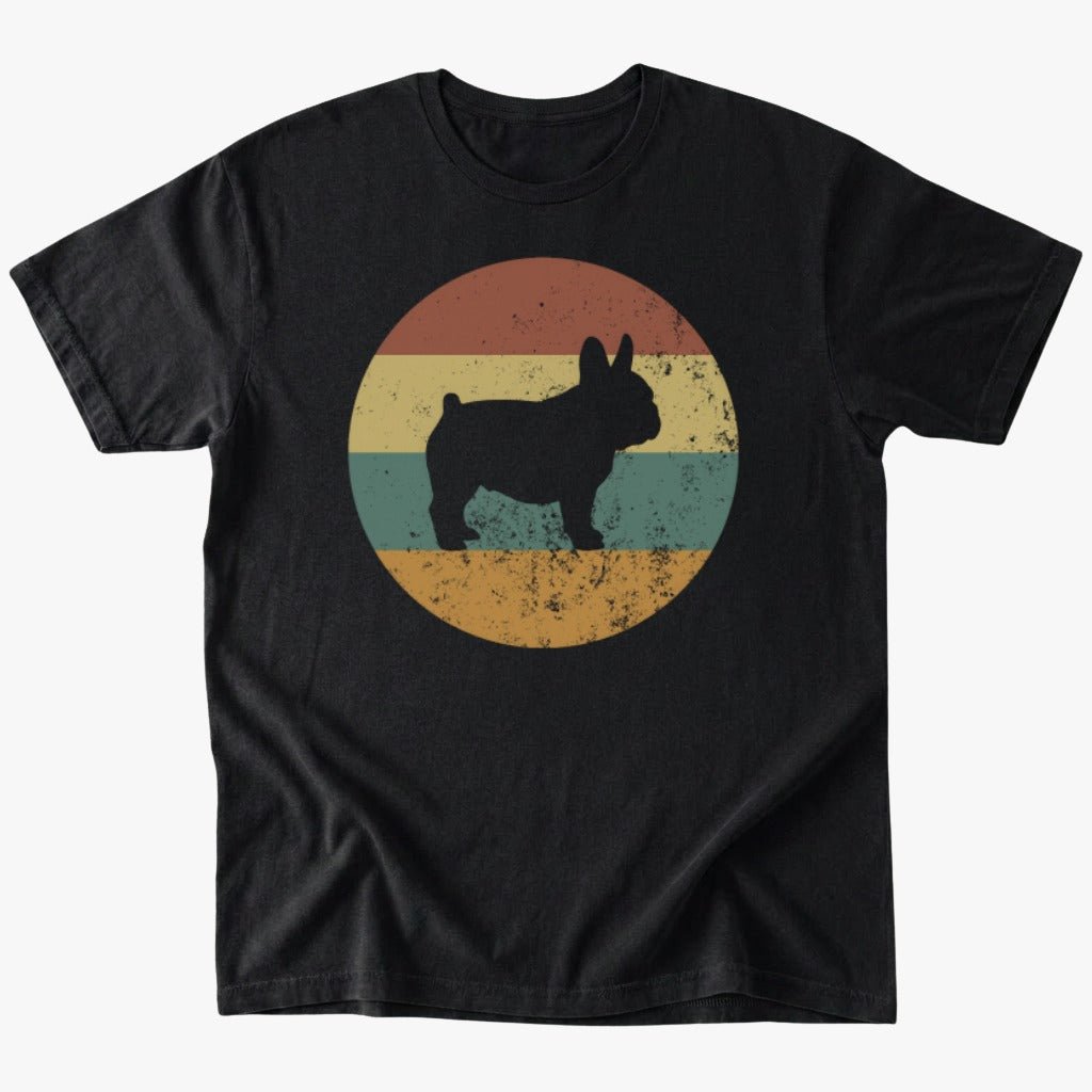 Retro French Bulldog T-Shirt - Black - Heartfur