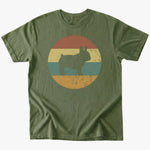 Retro French Bulldog T-Shirt - Military Green - Heartfur