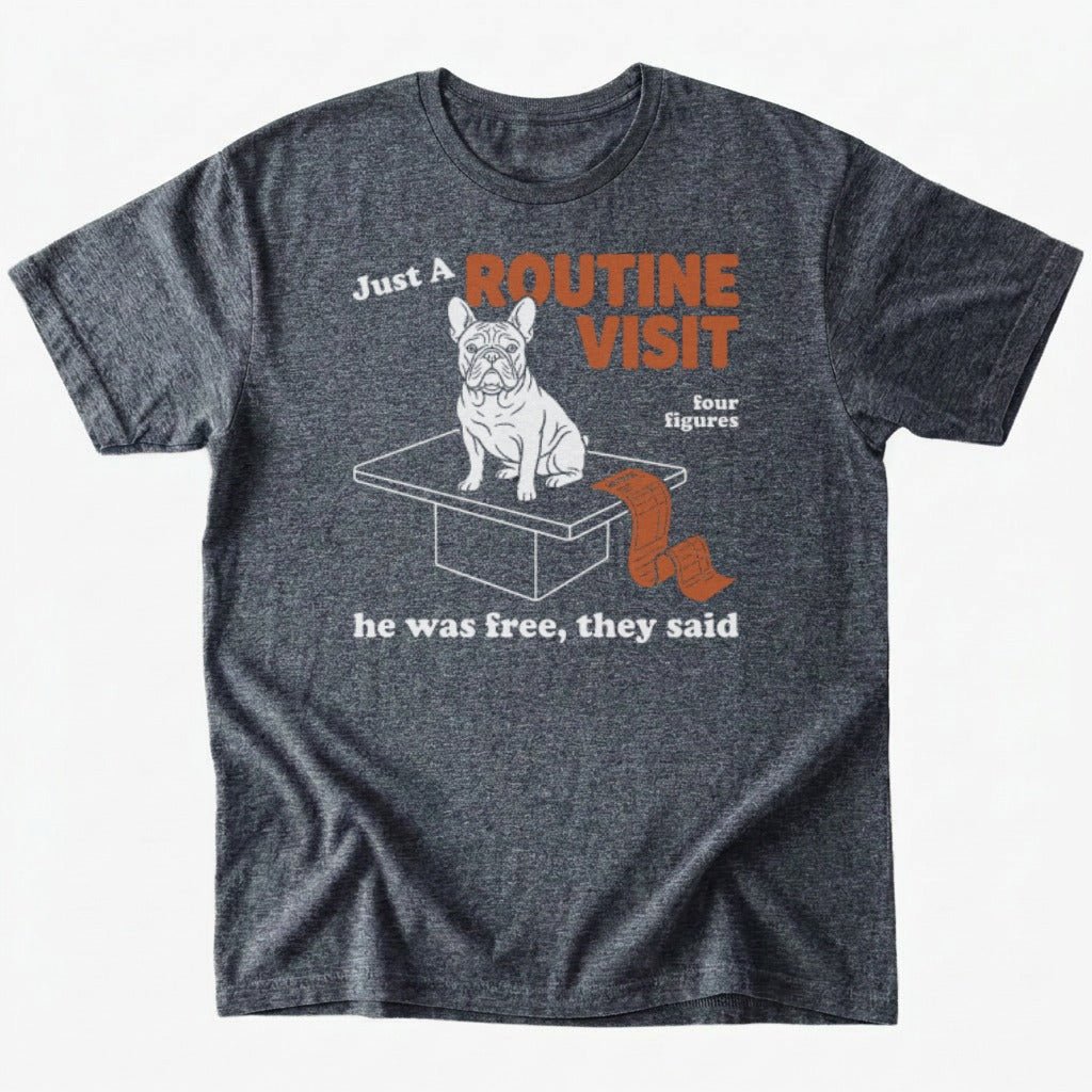 Routine Visit T-shirt - Dark Heather - Heartfur