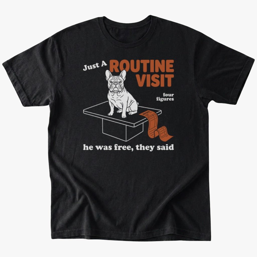 Routine Visit T-shirt - Black - Heartfur