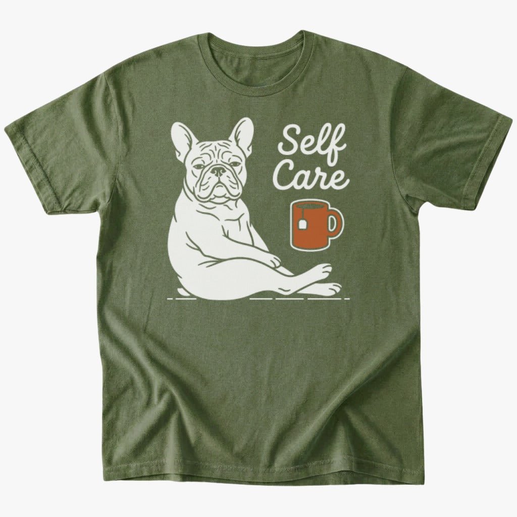 Self care T-shirt - Military Green - Heartfur